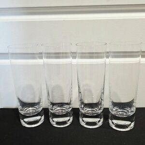 LENOX Tuscany Tom Collins Blown Glass Tall Weighted Highball 7.25" Set of 4